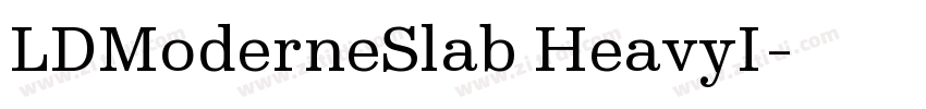 LDModerneSlab HeavyI字体转换